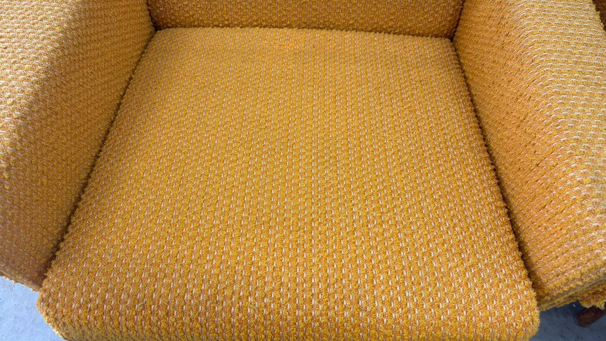 Pair of retro armchairs mid-century upholstered lounge chairs, Central European, mid-20th century