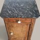 Walnut bedside table with a black marble top – late 19th century.