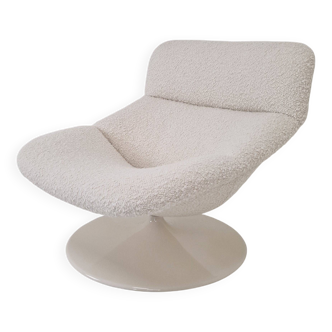 Fauteuil Artifort F518 restauré par Geoffrey Harcourt en tissu bouclé