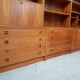 Vtg Mid Century Danish Wall Unit Bureau Room Divide Cabinet Drawers #660