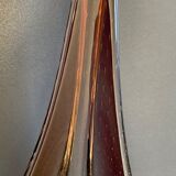 Flared cup in bubbled Murano crystal