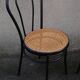 Paire de chaise bistrot métal et cannage