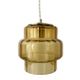 Vintage suspension lamp in electrified amber glass to nine