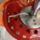 Red stool Faucheuse swivel Etienne Fermigier mirima 70