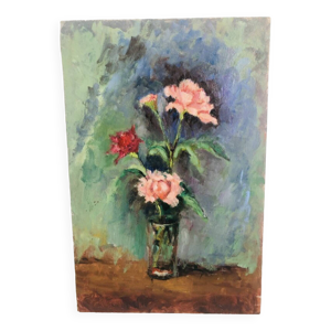 Tableau Huile fleurs