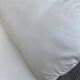 Beige genuine leather Scandinavian two-seater sofa