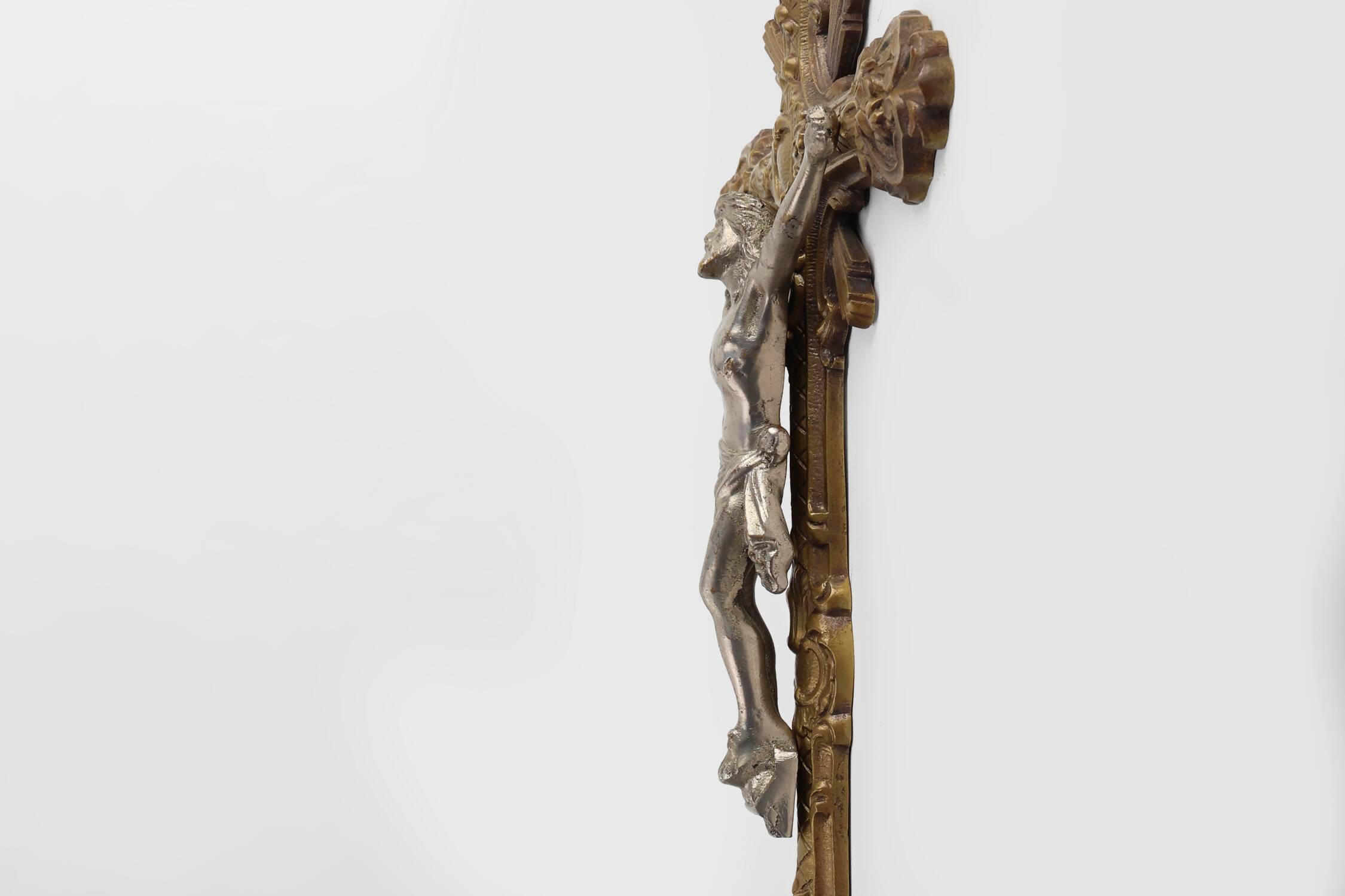 Copper Crucifix, Devotional Craftsmanship, Belgium ca. 1900
