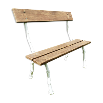 Old bench early 20th, cast iron decorated with branches