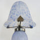 2-light white spotted glass paste mushroom lamp, Art Deco style. Year 60