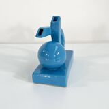 Vase italien en céramique bleu, 1970s