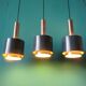 Vintage 3-light pendant lamp "Doria" Austria 1960