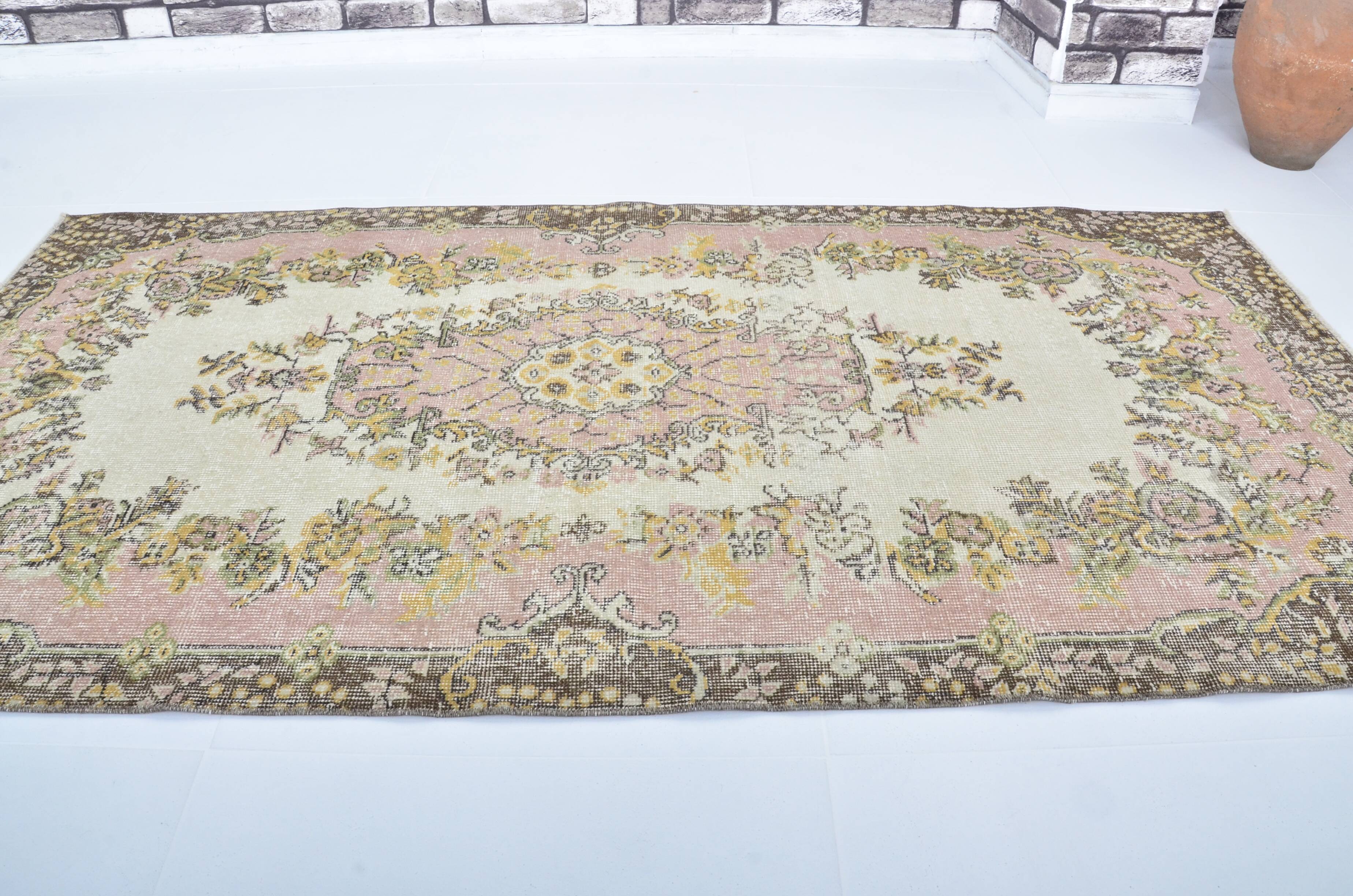 Vintage Anatolian Pink Floor Rug sku 3147