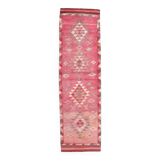 Pink & Red Oushak Runner Rug 88x306Cm SK 22815