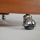 Desserte scandinave en teck avec plateau miroir, 70