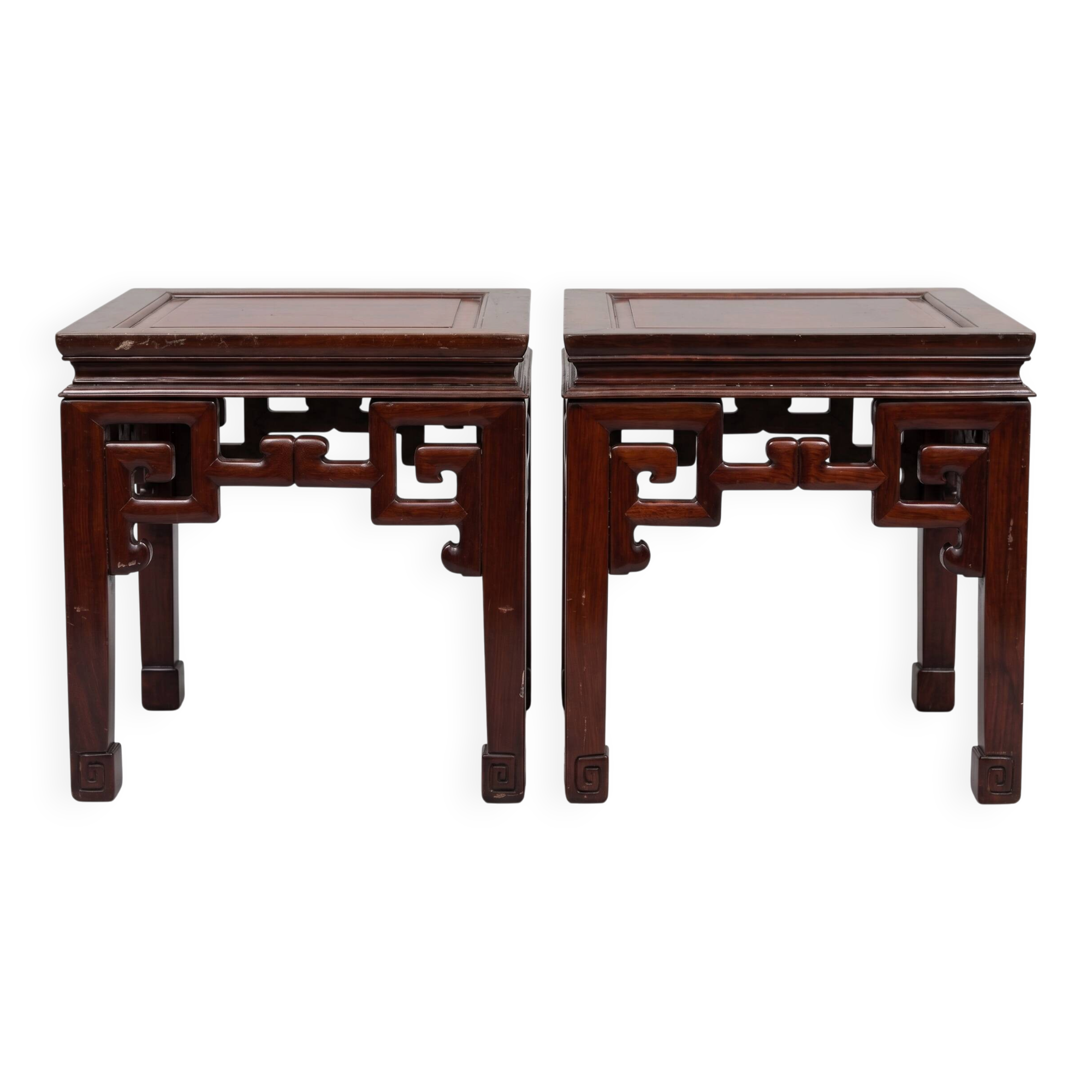 2 tables basses style asiatique