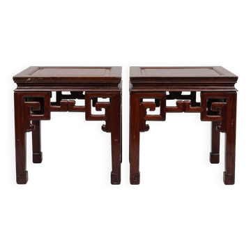 2 tables basses style asiatique