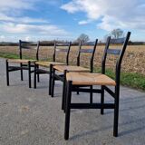 4 chaises Gessef par la manufacture Consorzio Sedie Friuli