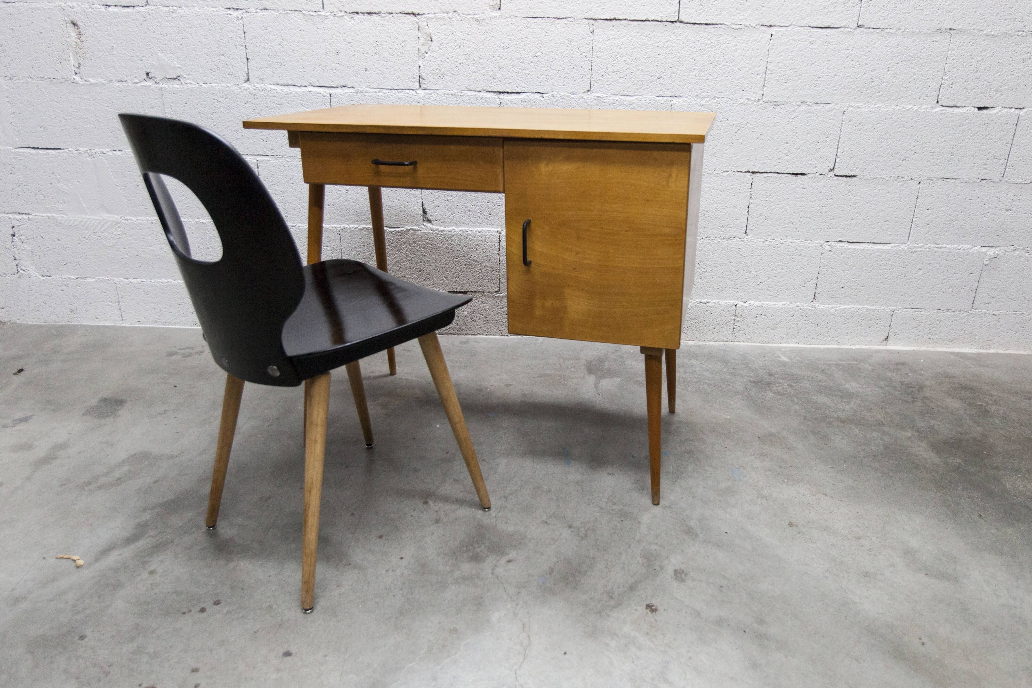 Ensemble bureau et chaise "Oeil" Baumann 1960