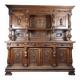 19th-century walnut buffet with two bodies.