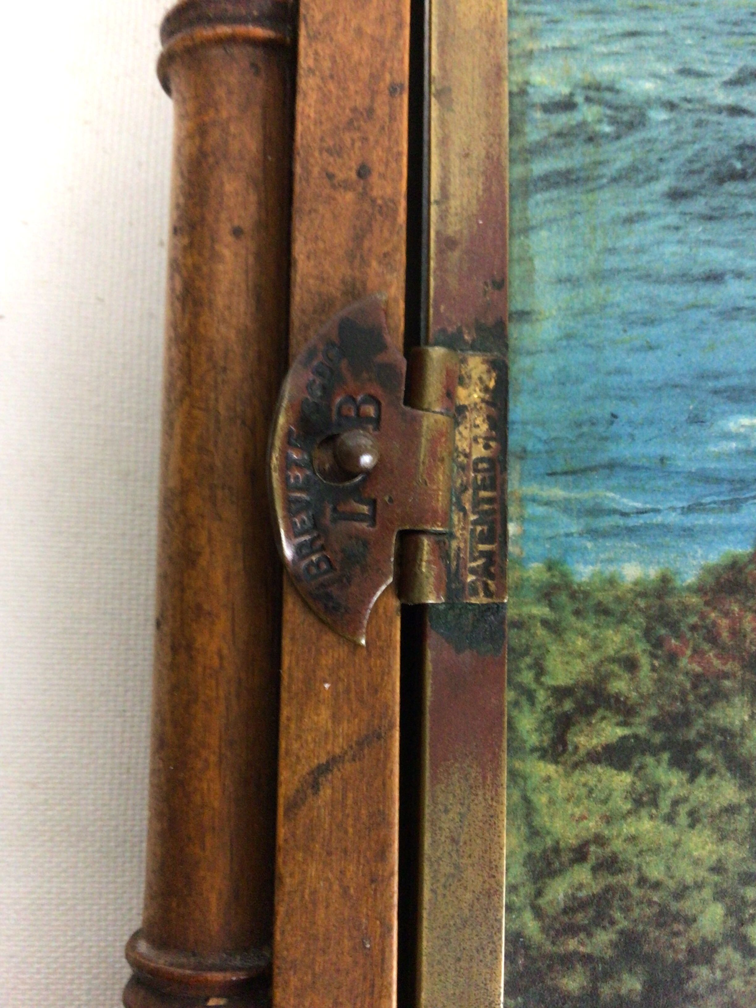 Tripletical barber mirror lb patented sgdg