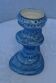 Vase with handle in turquoise blue glazed ceramic signed Loic Carnac