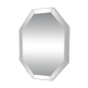 Modernist Octagonal Mirror – Art Glass & Wide Bevel – 1950s/60s