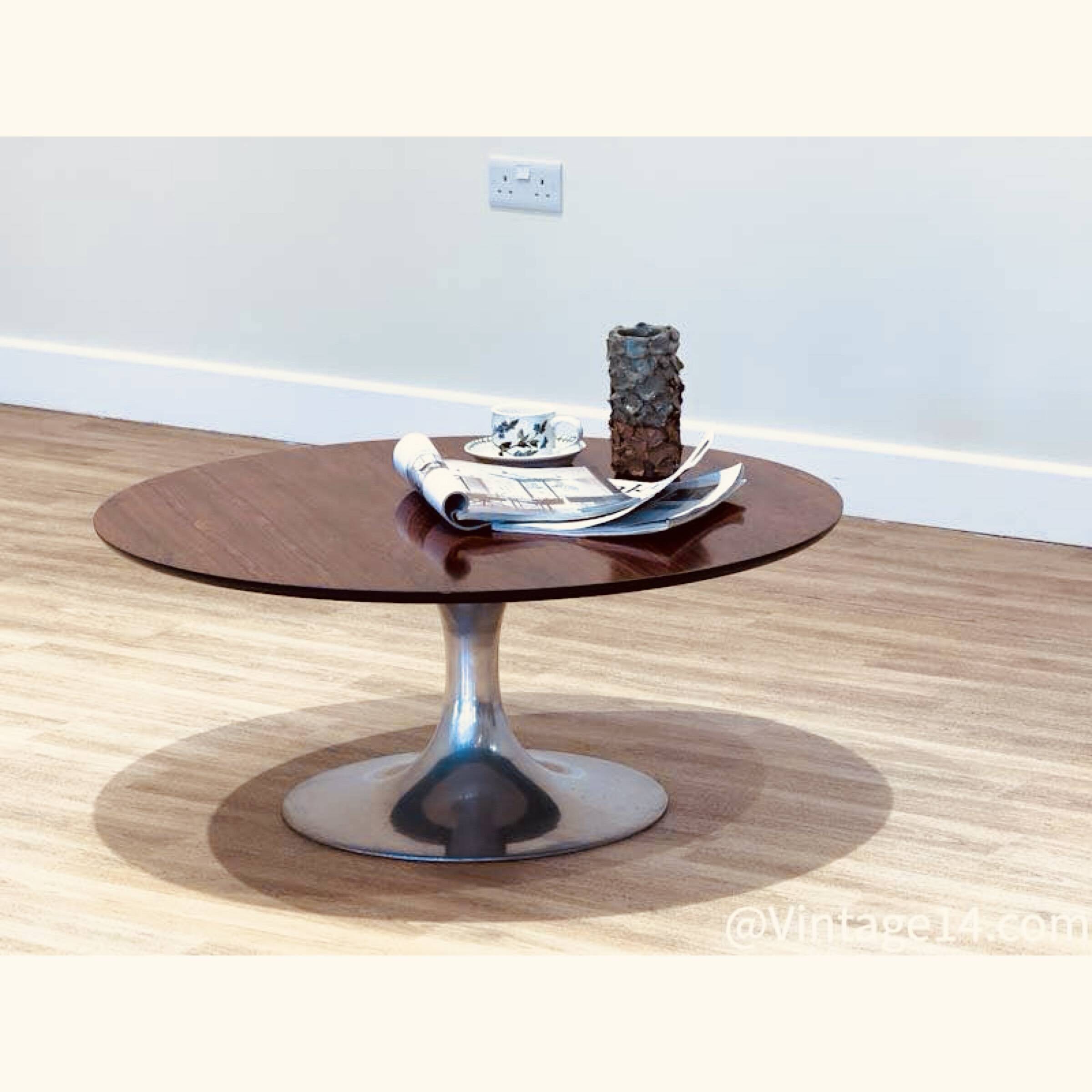 Round coffee table by Arkana (rosewood)