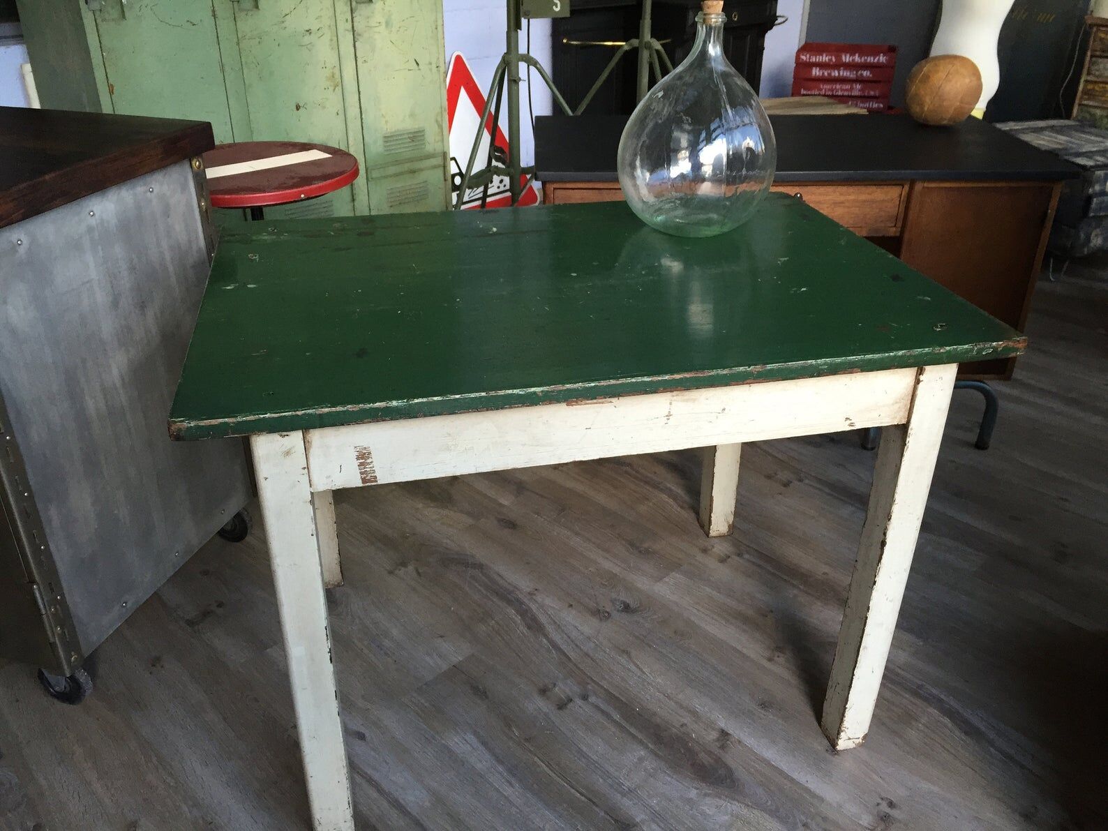 Vintage school workshop table