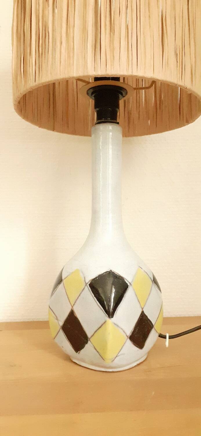 Lampe en céramique années 50