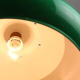 Vintage Green Italian Pool Table Lamp in Brass and Plastic