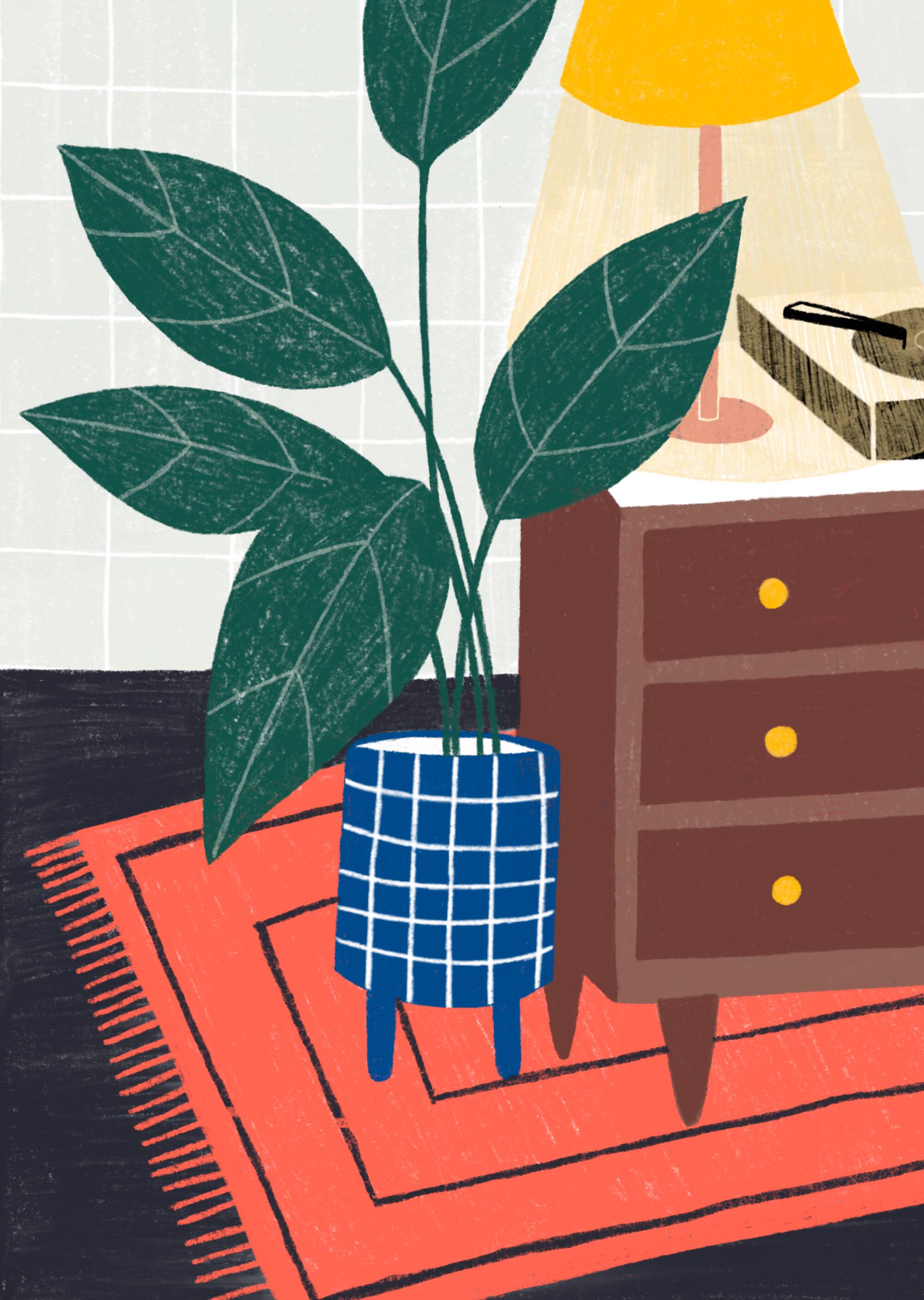 The living room - a4 illustration