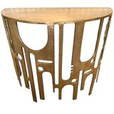 Vlab brutalist console in bronze-finished metal