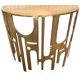 Vlab brutalist console in bronze-finished metal