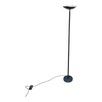 Lampadaire noir coupole vintage en acier