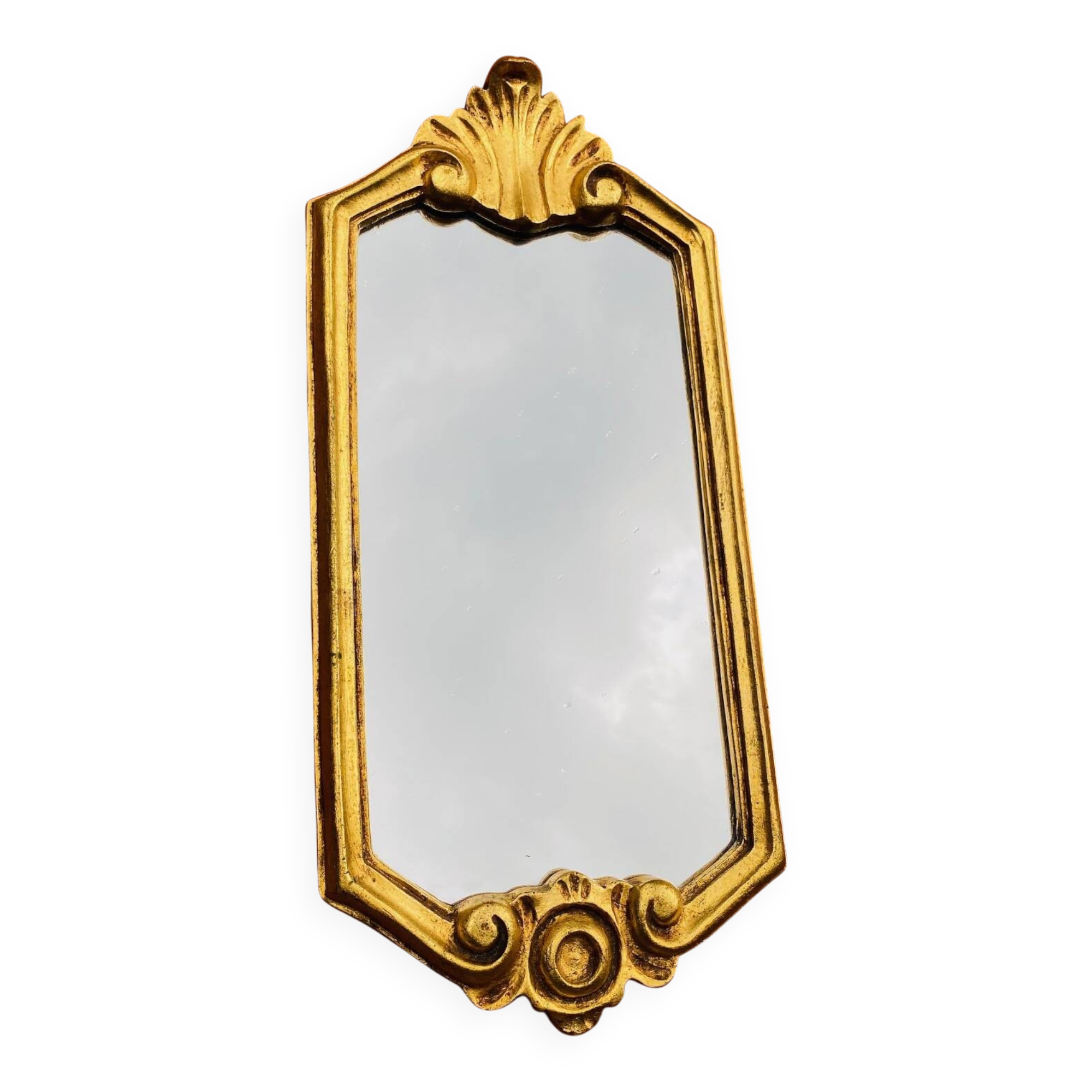 Antique gilded mirror.