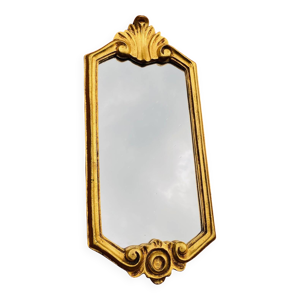 Miroir ancien doré à - feuille