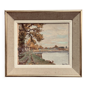 Tableau 60's ''La berge'' - paul