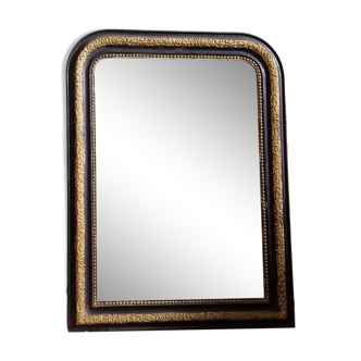 Beautiful old black and gold mirror