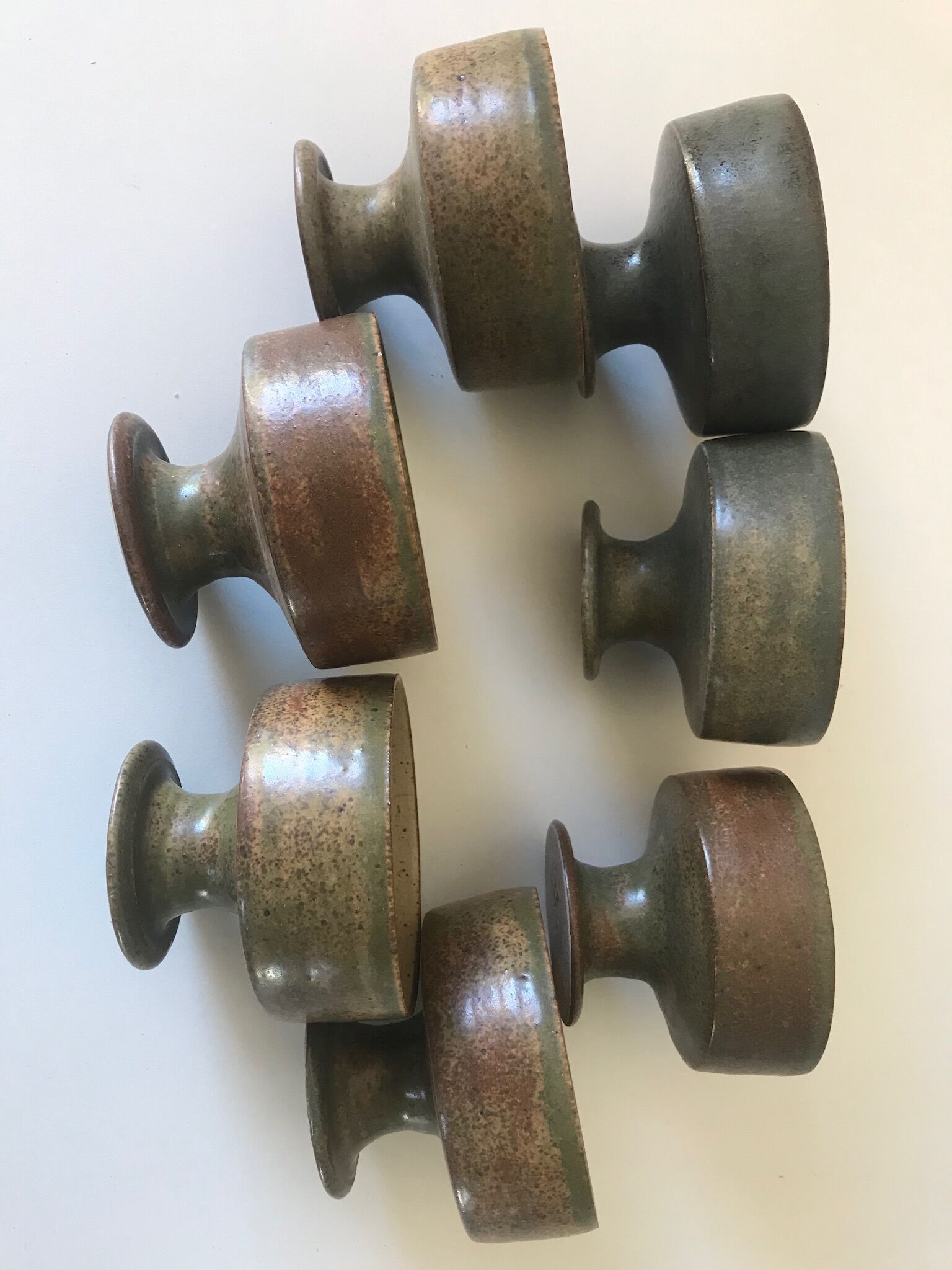 Lot cups or bowls by Jacques Lacheny vintage sandstone