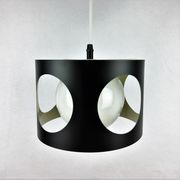 Suspension vintage noire métal 1960