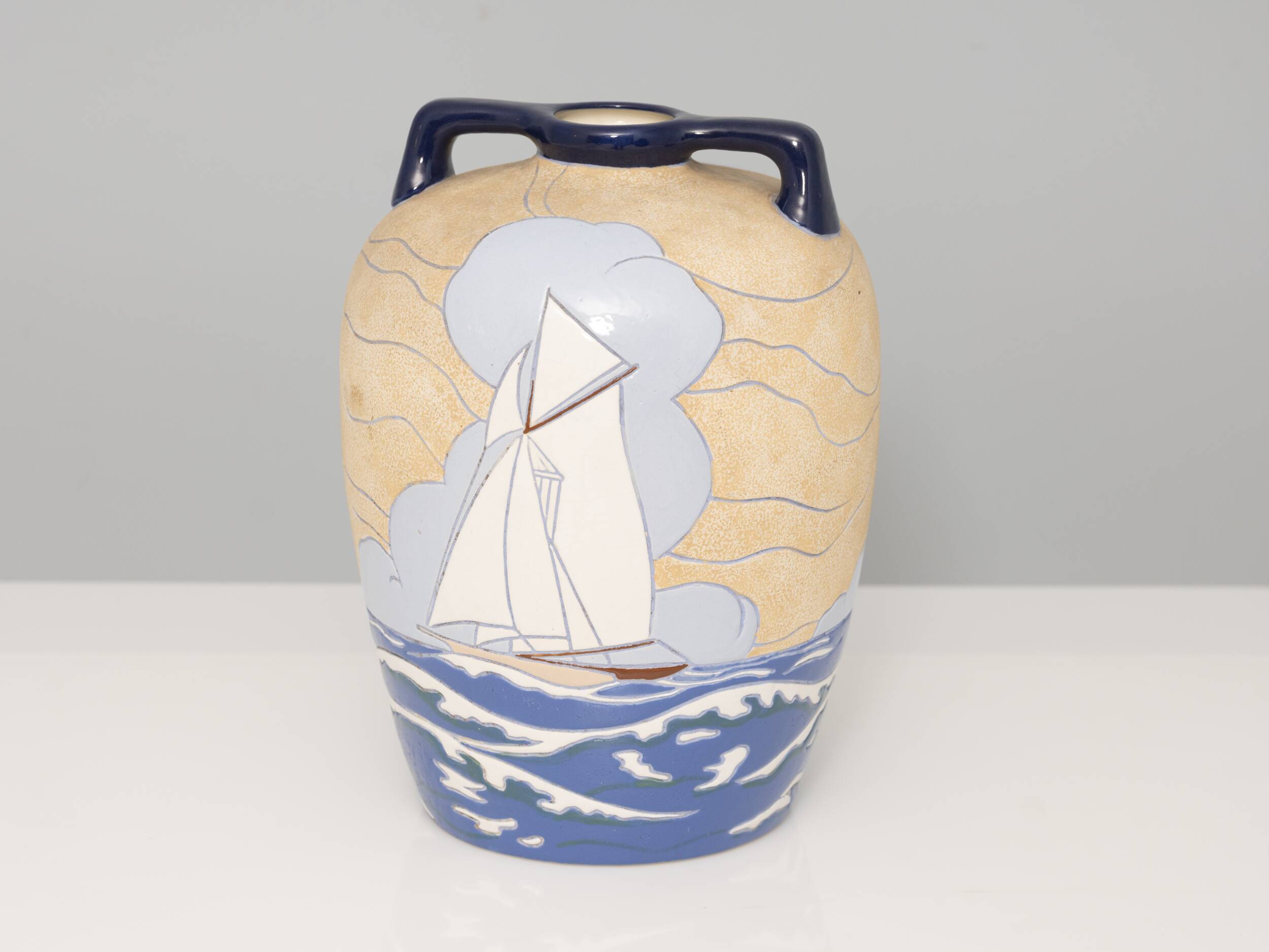 Stoneware vase, Riessner Stellmacher & Kessel, early 20th century, Bohemia