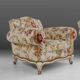 Fauteuil en tissu floral, France années 1950