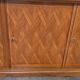 Enfilade 4 portes 1950-1960 pieds compas merisier