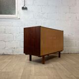 Wide chest of drawers 4 drawers Scandinavian vintage rosewood by A. Ahlström Osakeyhtiö Warkaus, 1960s