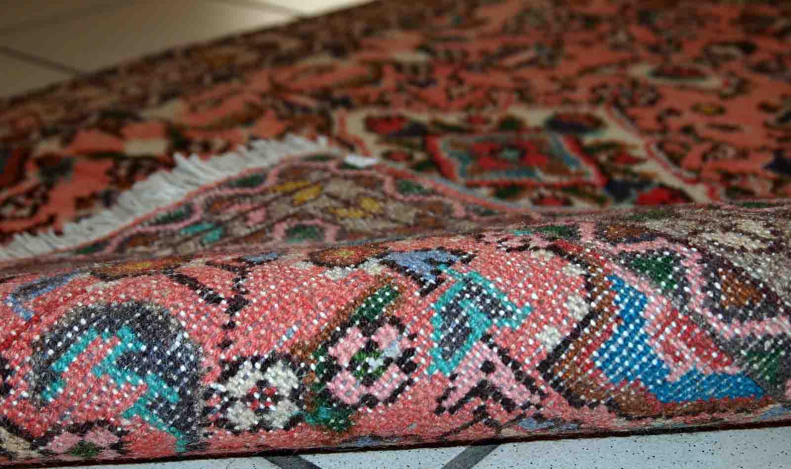 Vintage oriental handmade carpet 59cm x 93cm 1970s, 1c617