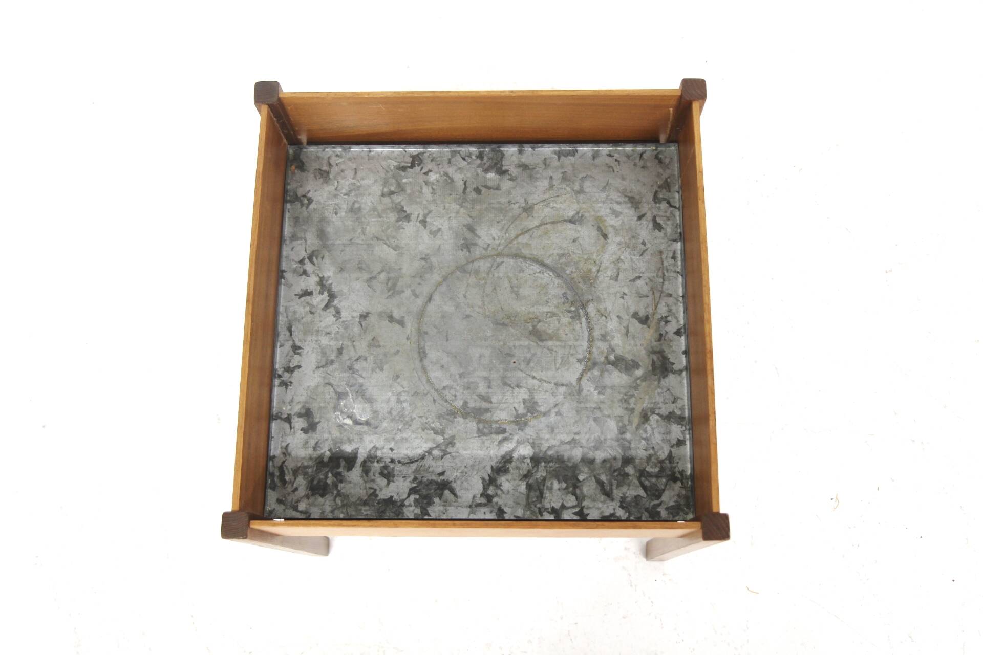 Scandinavian teak and metal planter, Sweden, 1960