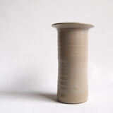 Vintage roll vase gray-beige tone