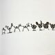 Set of 6 Black Metal Farm Animal Candleholders — Gunnar Ander for Ystad-Metall, Sweden, 1960s