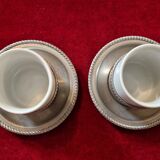 Earthenware and pewter coffee service