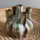 Glazed stoneware tulipiere signed